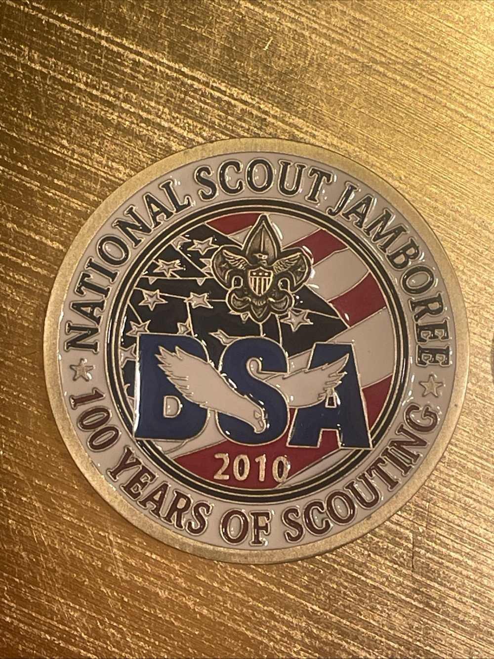 National Scout Jamboree 2010 Commemorative coin - Red, White & Blue